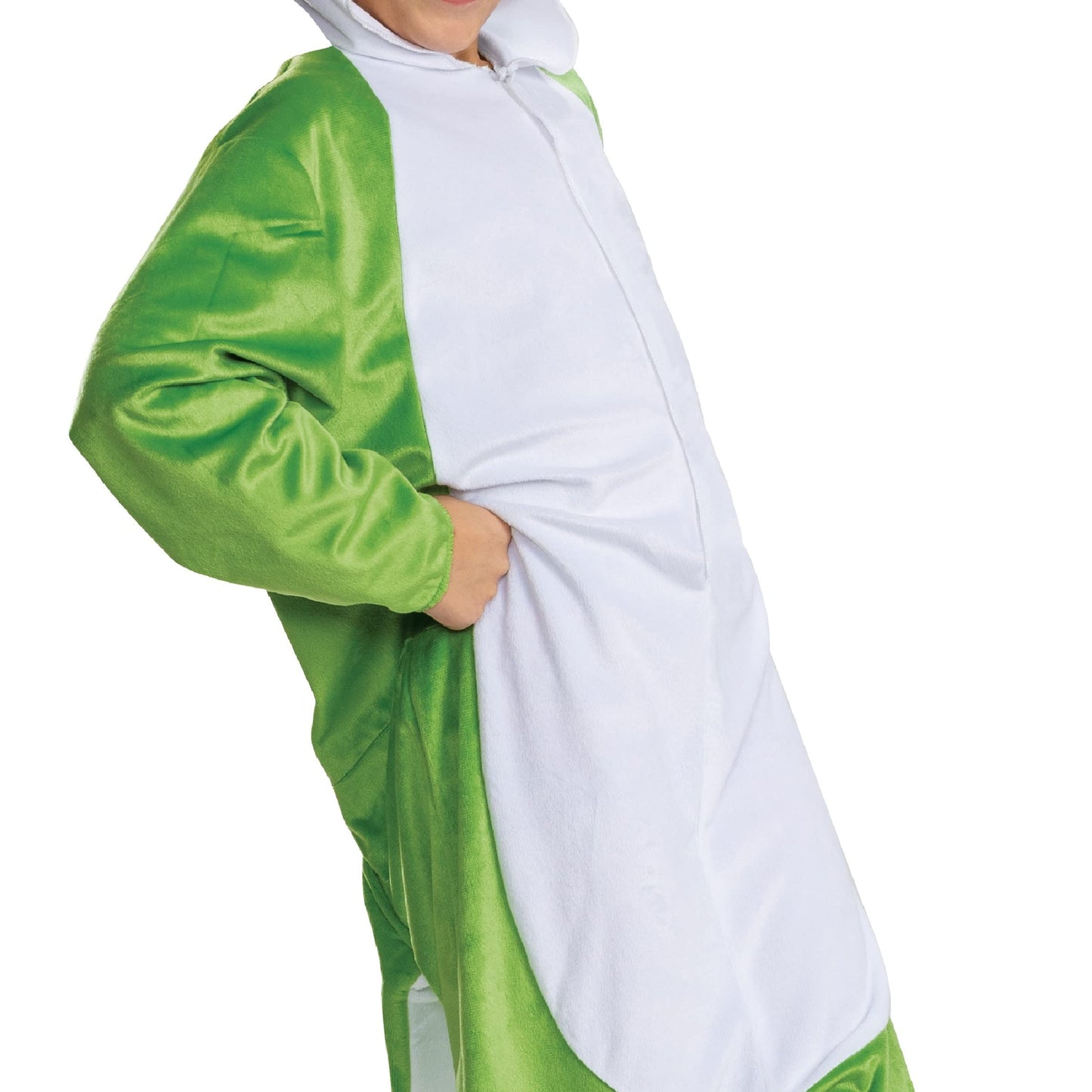Yoshi Costume Hooded Jumpsuit, Official Super Mario Character Costume for Kids, Size (7-8)