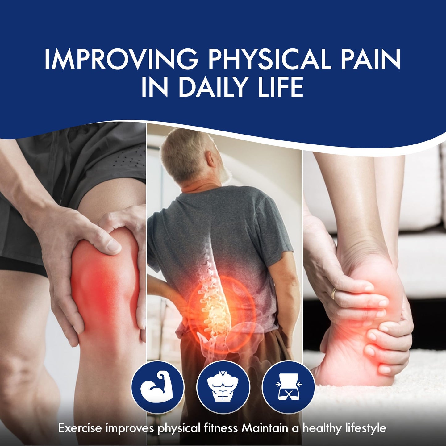 IRoller Foam Roller Patented Multi Phase Roller, 5 Year Warranty Firm High Density EVA Foam 6x13, Myofascial Release, Deep Muscle and Spinal Stabilization,Relieve Muscle Tensions (Blue, 6x13)