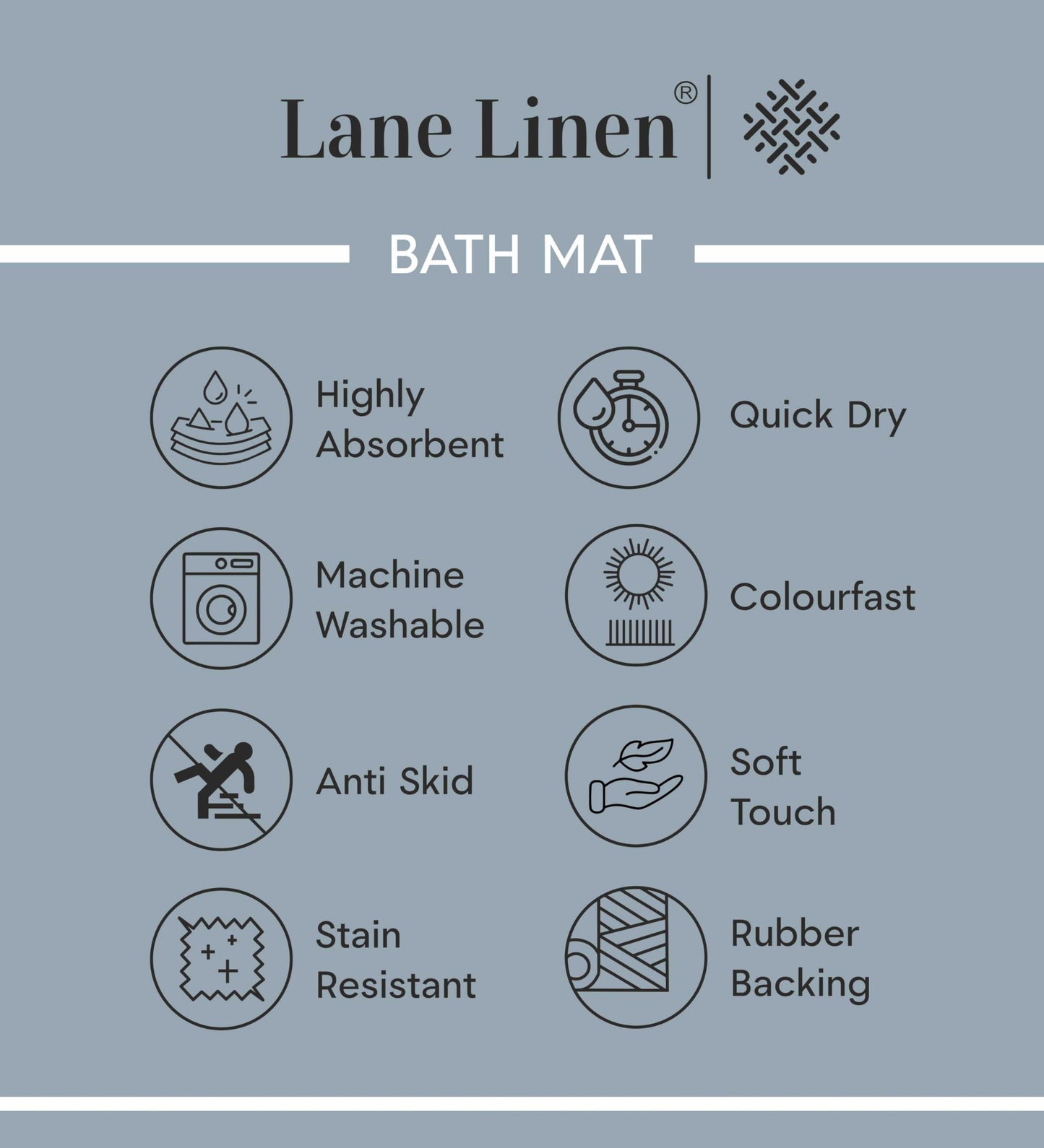 LANE LINEN Halloween 2 Pc Pumpkin-Style Bath Mats, Non Slip, Absorbent 20' x 32', Jack-O-Lantern