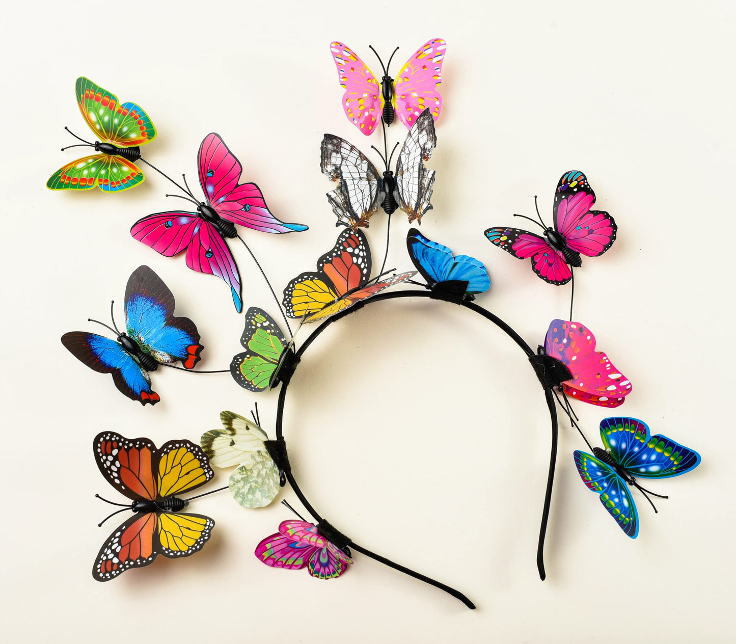 Zivyes Butterfly Headbands Fascinator Hats Butterfly Costume Monarch Tea Party Headpiece Halloween Accessories for Women