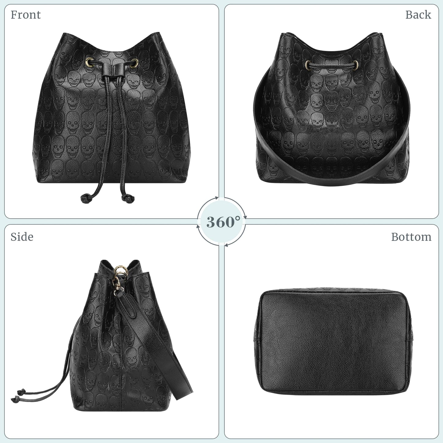 Womens Hobo Tote Bag Faux Leather Shoulder Bag for Women Bucket Bag Hobo Handbag Fit for Dating, Working, Shopping