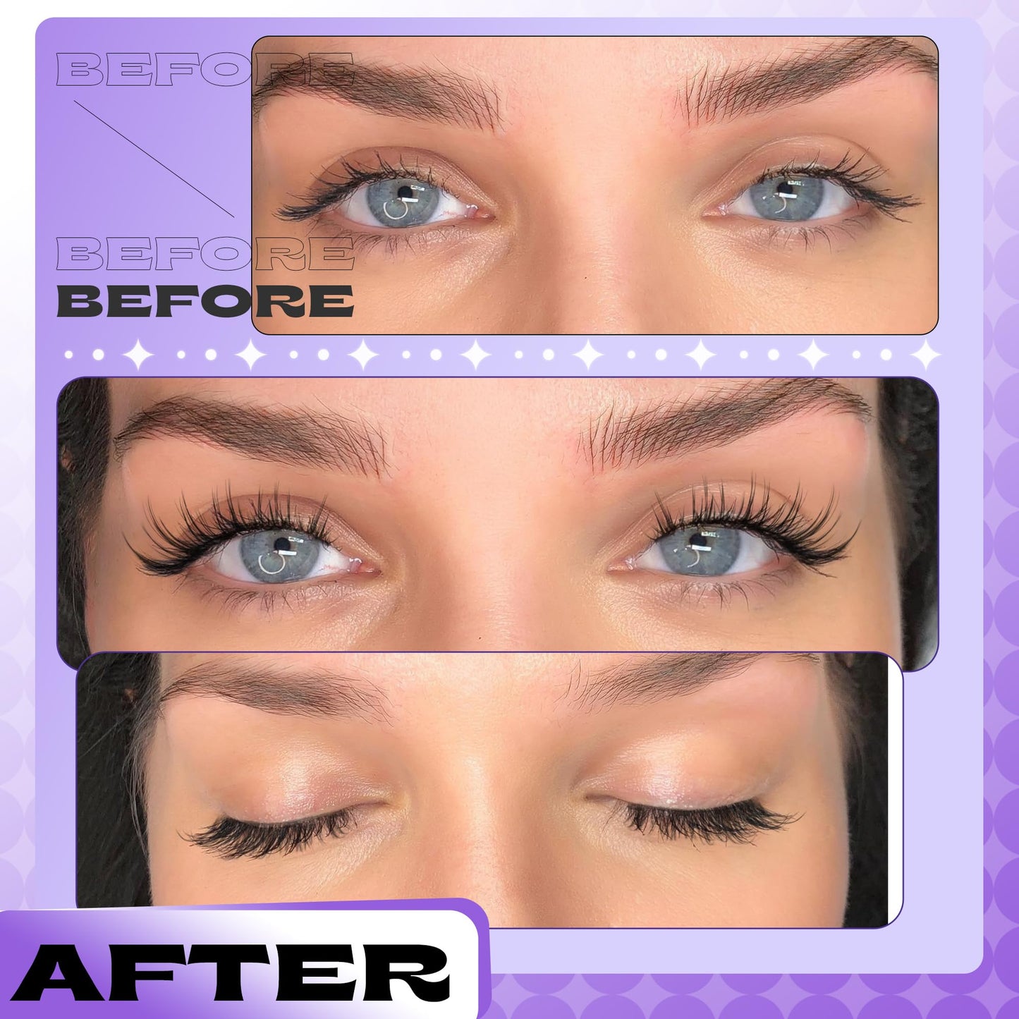 Lanflower Magnetic Eyelashes Reusable Natural Look Magnetic Lashes with Applicator Wispy False Eyelashes with Magnets No Eyeliner