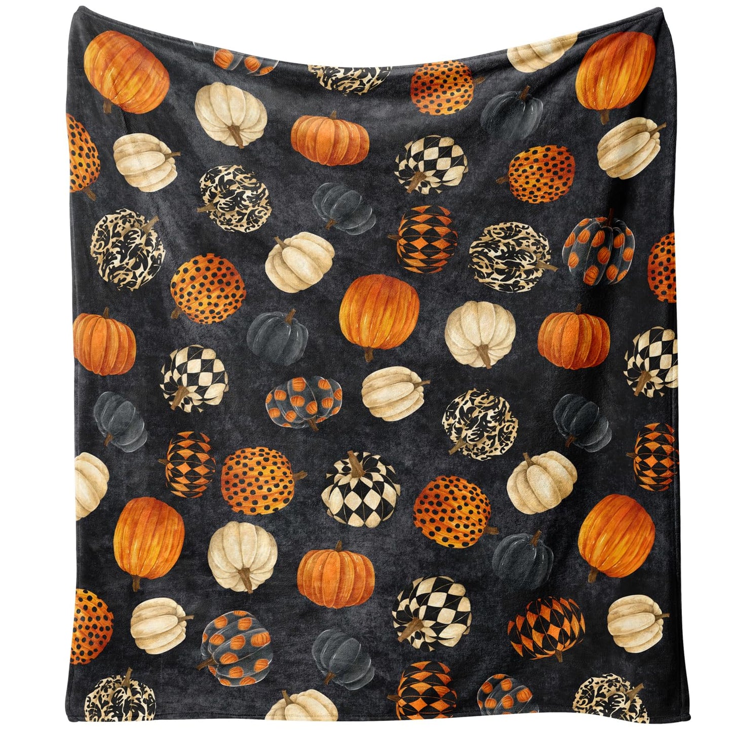 Yiyhuxf Halloween Pumpkin Blanket,Fall Fleece Blanket,Pumpkin Gifts for Women,Halloween Flannel Fleece Throw Blanket for Home Living Room Couch Bed Chair or Dorm Decor 60"x50"