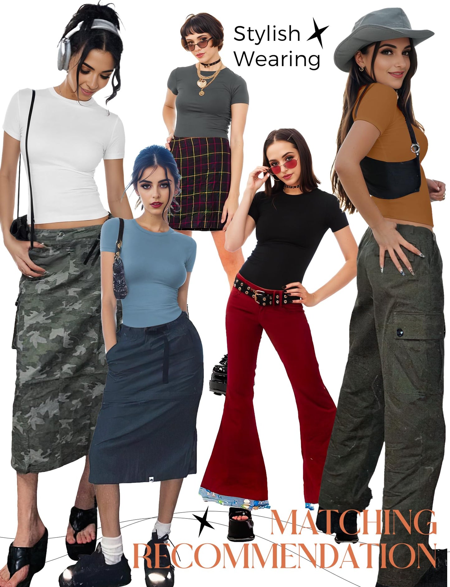Womens Casual Basic Crop Tops Summer Autumn White Black Short Sleeve Crew Neck T Shirts Slim Fit Tees Plain Going Out Y2k Plain Cute Tops Tight Fitted Compression Baby Tee Shirts Trendy Clothes 2025