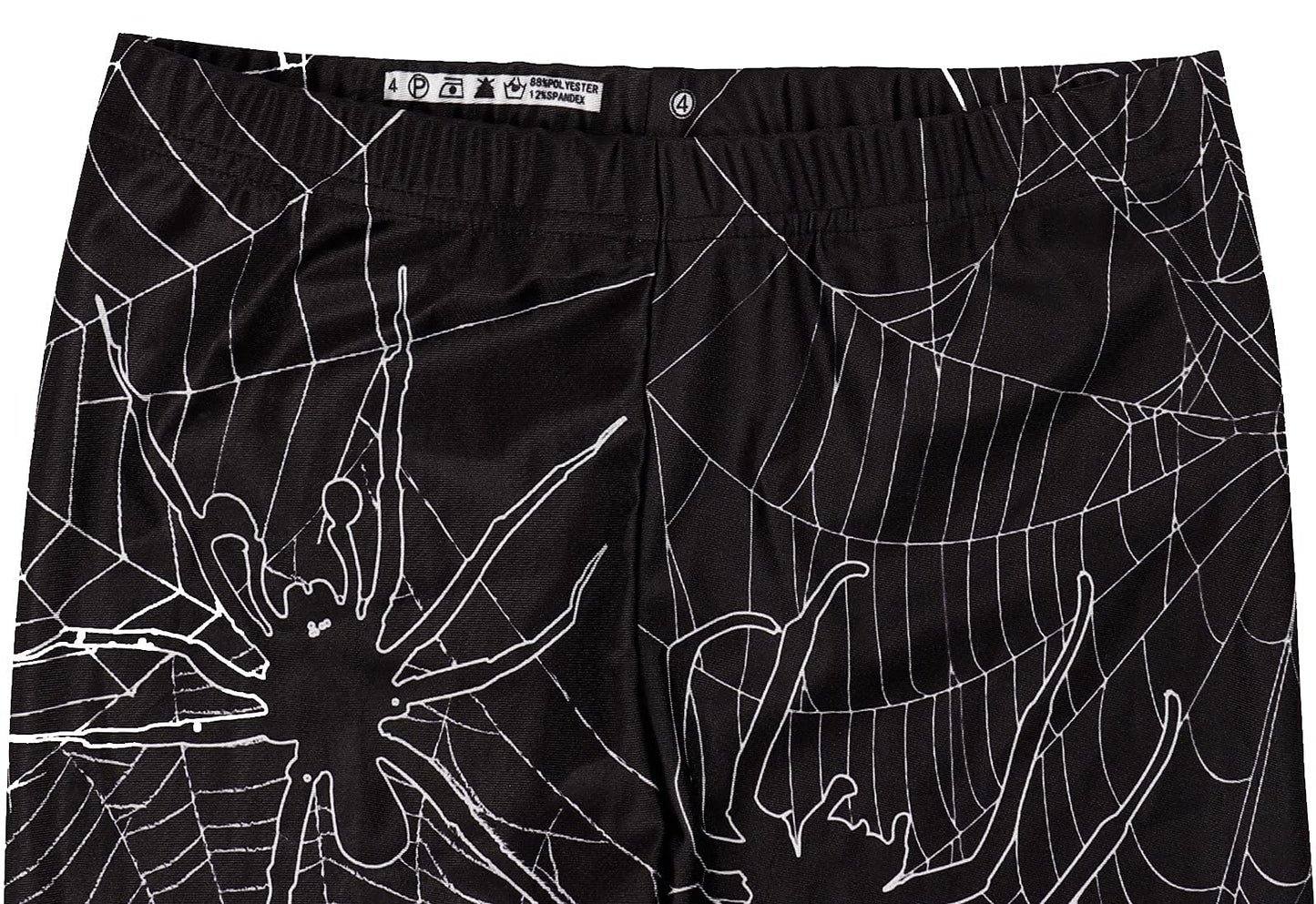 Womens Halloween Skeleton Leggings Pumpkin Costume Cosplay Tight Leggings M Black Spider Web