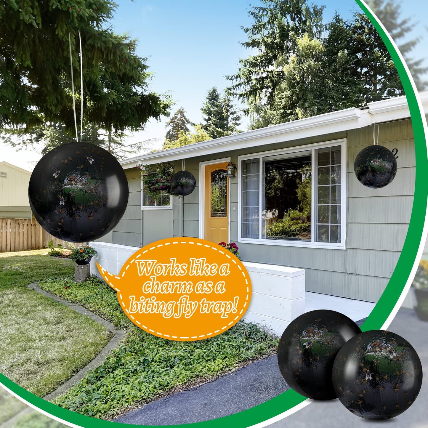 Yinder 24 Pieces Black Inflatable Ball 6 Inches Halloween Pool Floating Ball Halloween Party DIY Gothic Decorations for Holidays Water Games Party Supplies
