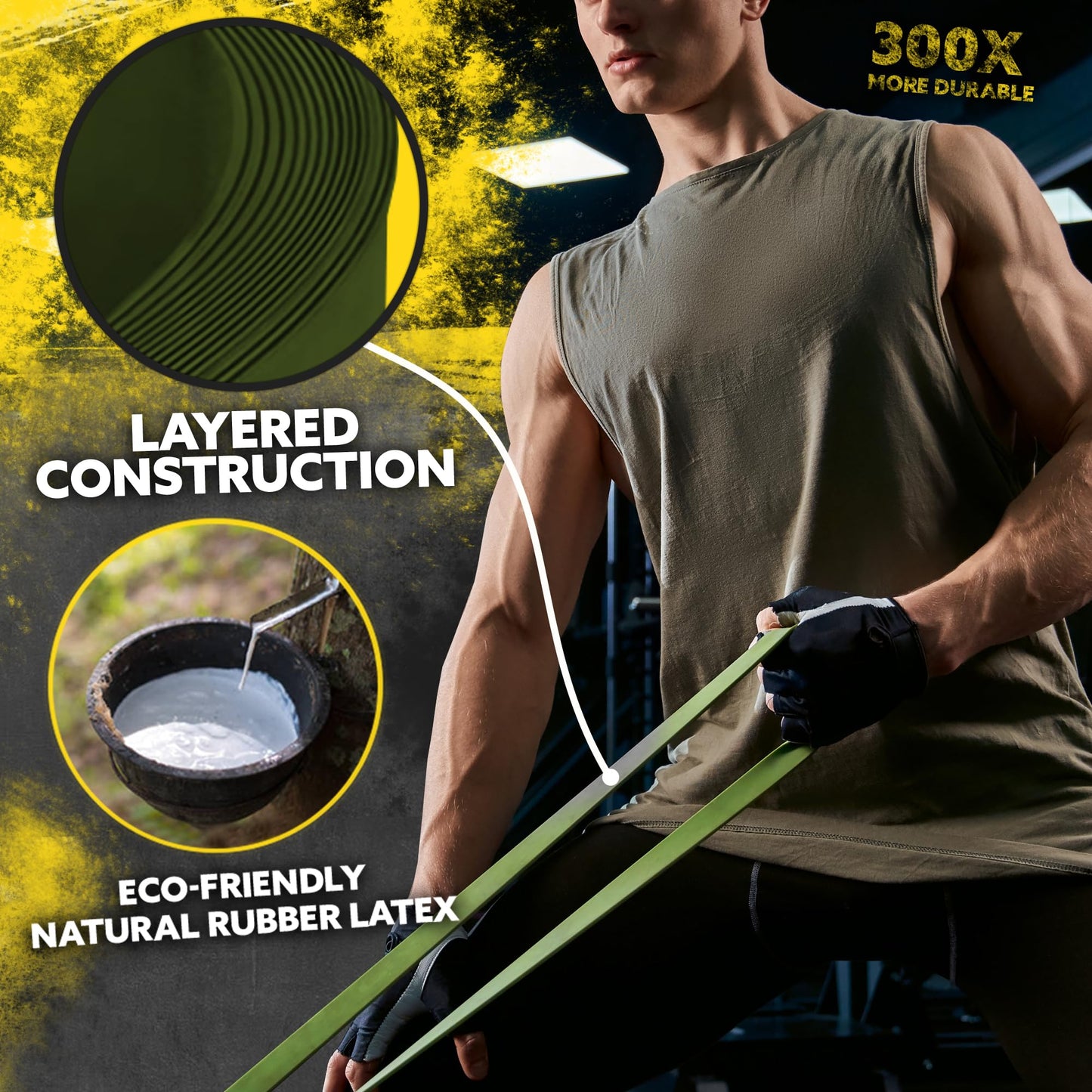 Long Resistance Bands for Working Out Men and Women - Set of 5 Pull-Up Bands, Pull Up Assistance Bands - Workout Bands Resistance for Men - Stretch Bands for Exercise Bands Resistance Bands Set