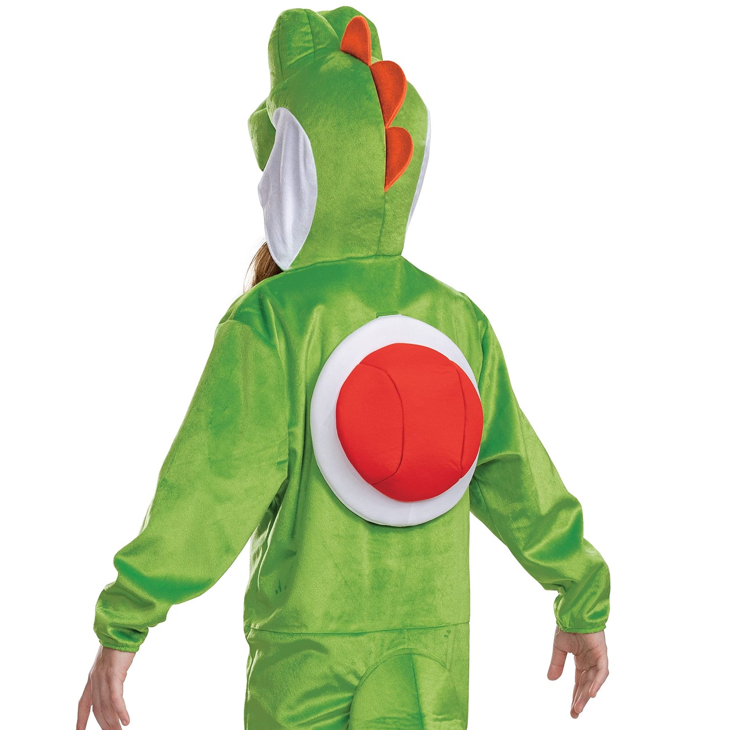 Yoshi Costume Hooded Jumpsuit, Official Super Mario Character Costume for Kids, Size (7-8)