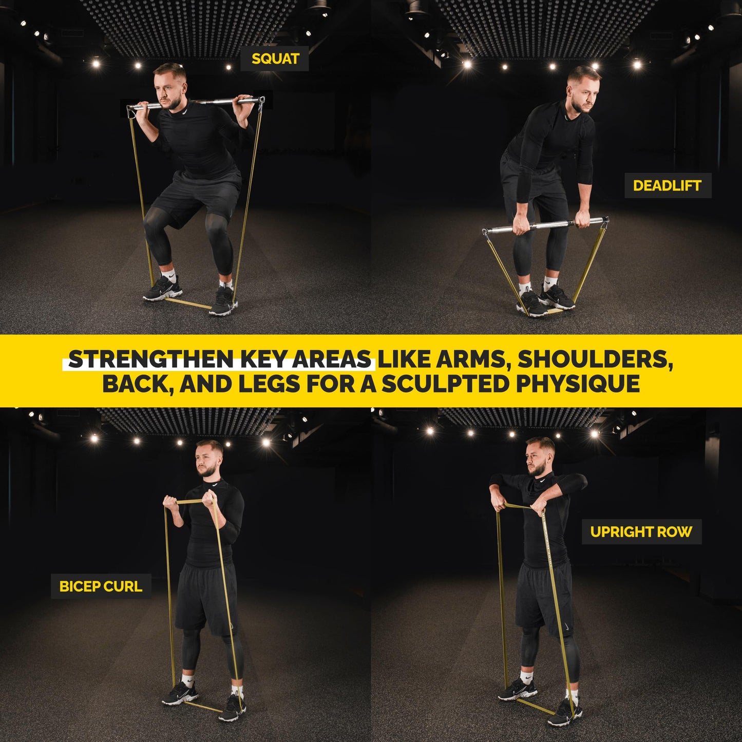 Long Resistance Bands for Working Out - Pull Up Assistance Bands Resistance Bands with Handles, Door Anchor - Stretch Bands for Exercise Bands Resistance Bands Set (Green Set with Bar)