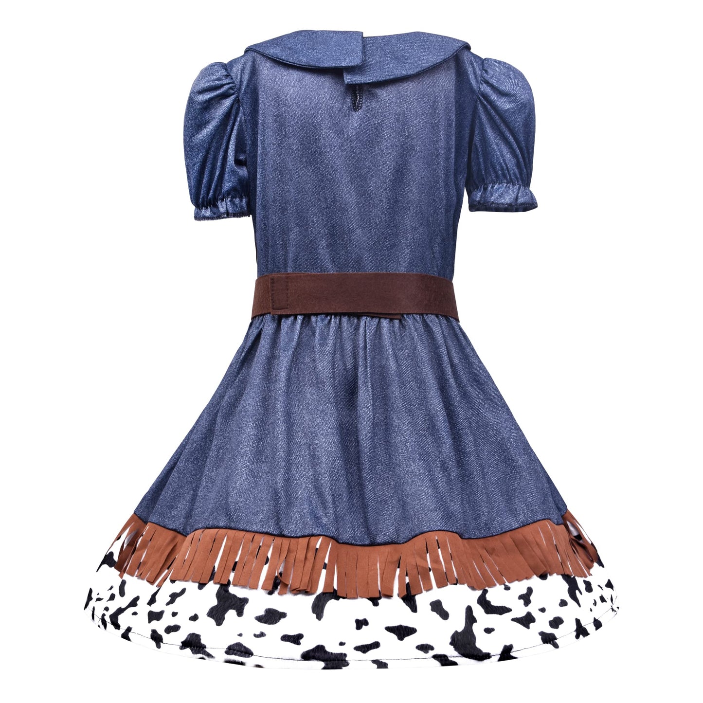 ZZIHAN Kids Cowgirl Costume Dress Outfits for Girls Role Play Cowboy Cowgirl Hat Bandanas Belt Sunglasses Dress up Accessories for Toddlers Girls Birthday Party Halloween Christmas Cosplay Gift 3-5T