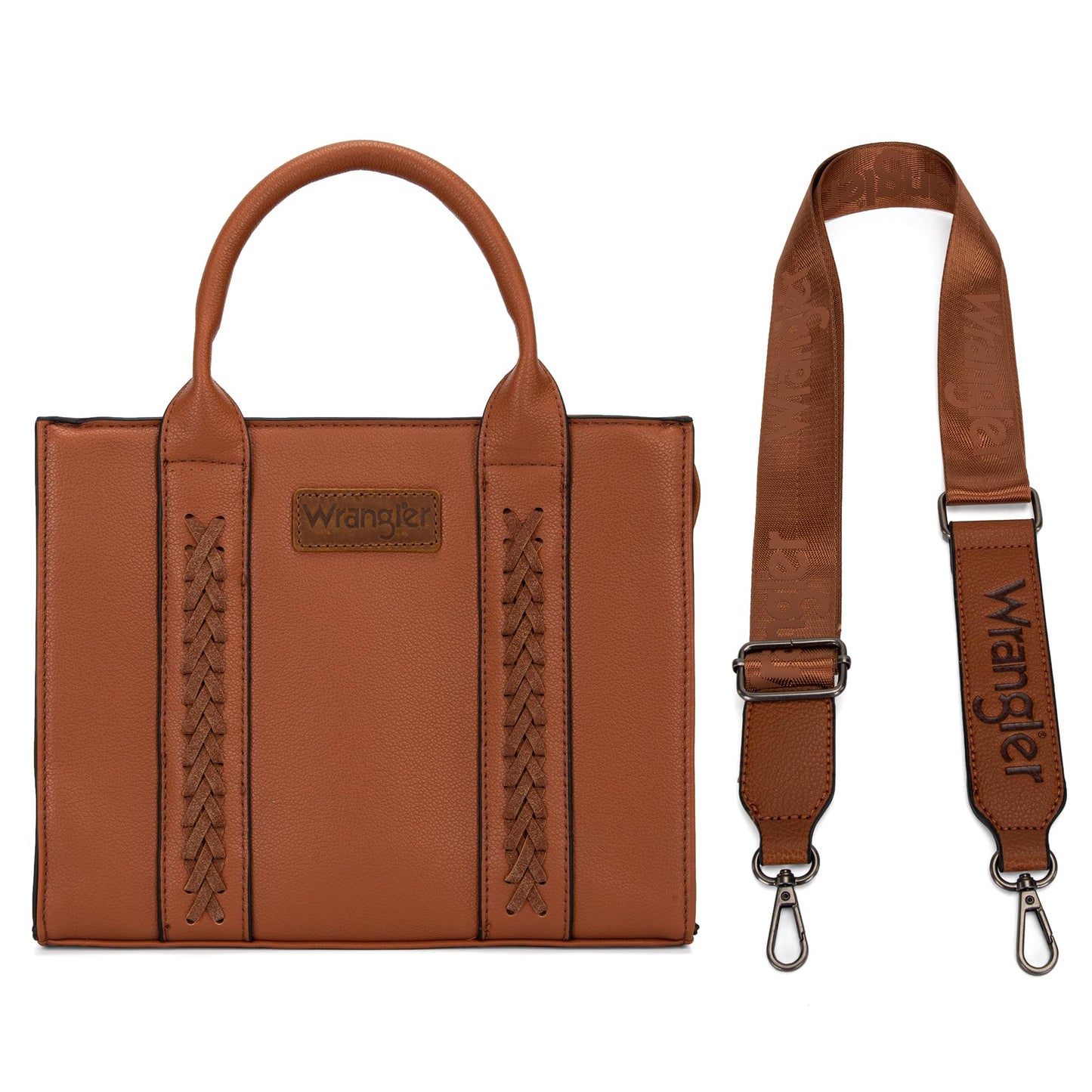 Wrangler purses for womens tote bag satchel bag womens purses and handbags for women cute trendy woman bolsa wrangler para mujer with Zipper and Pocket top handle with strap WG70-8120DBR