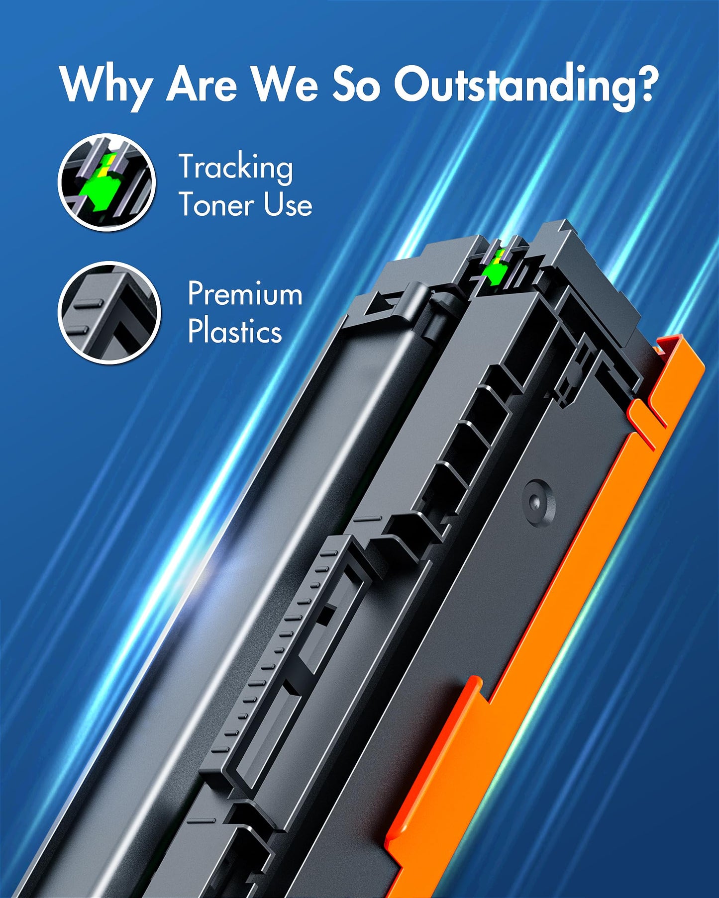 206A Black Toner Cartridge 2 Pack | Replacement for HP 206A 206X Compatible with HP Color Laserjet Pro MFP M283fdw M283cdw, M255dw, MFP M283 M255 Series | W2110A(2 Black)