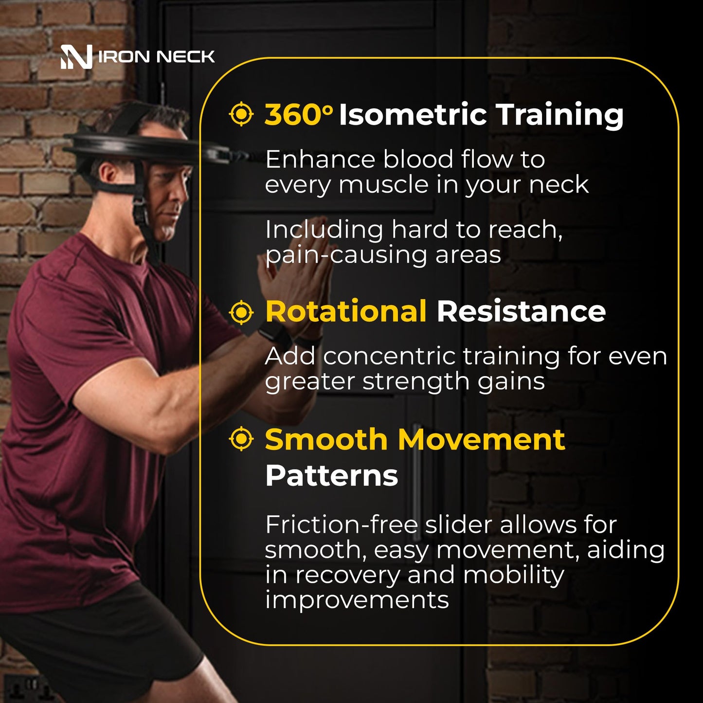 Iron Neck 3.0 Neck Trainer, Advanced Neck Strengthener, Exerciser and Rehabilitation Device to Relieve Pain, Improve Posture and Enhance Mobility