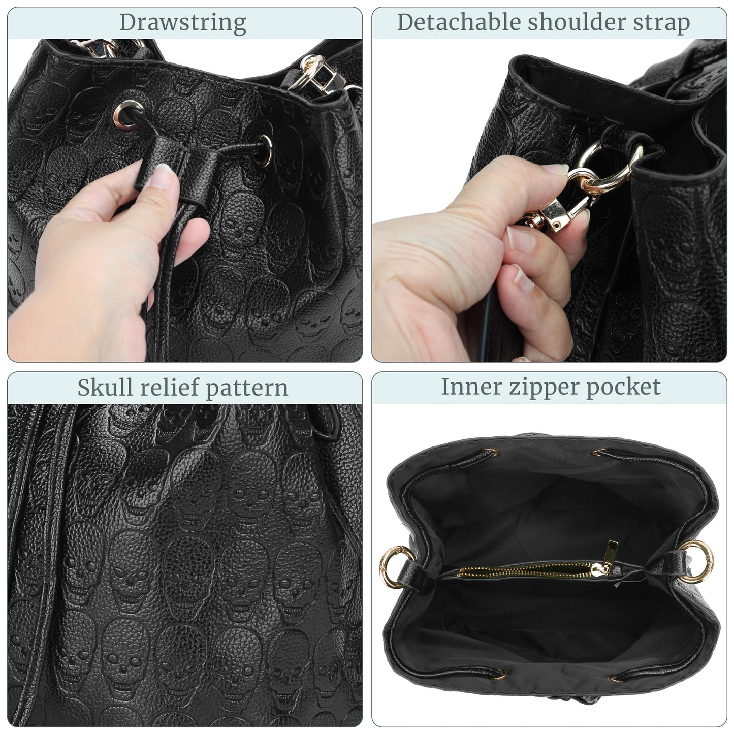 Womens Hobo Tote Bag Faux Leather Shoulder Bag for Women Bucket Bag Hobo Handbag Fit for Dating, Working, Shopping