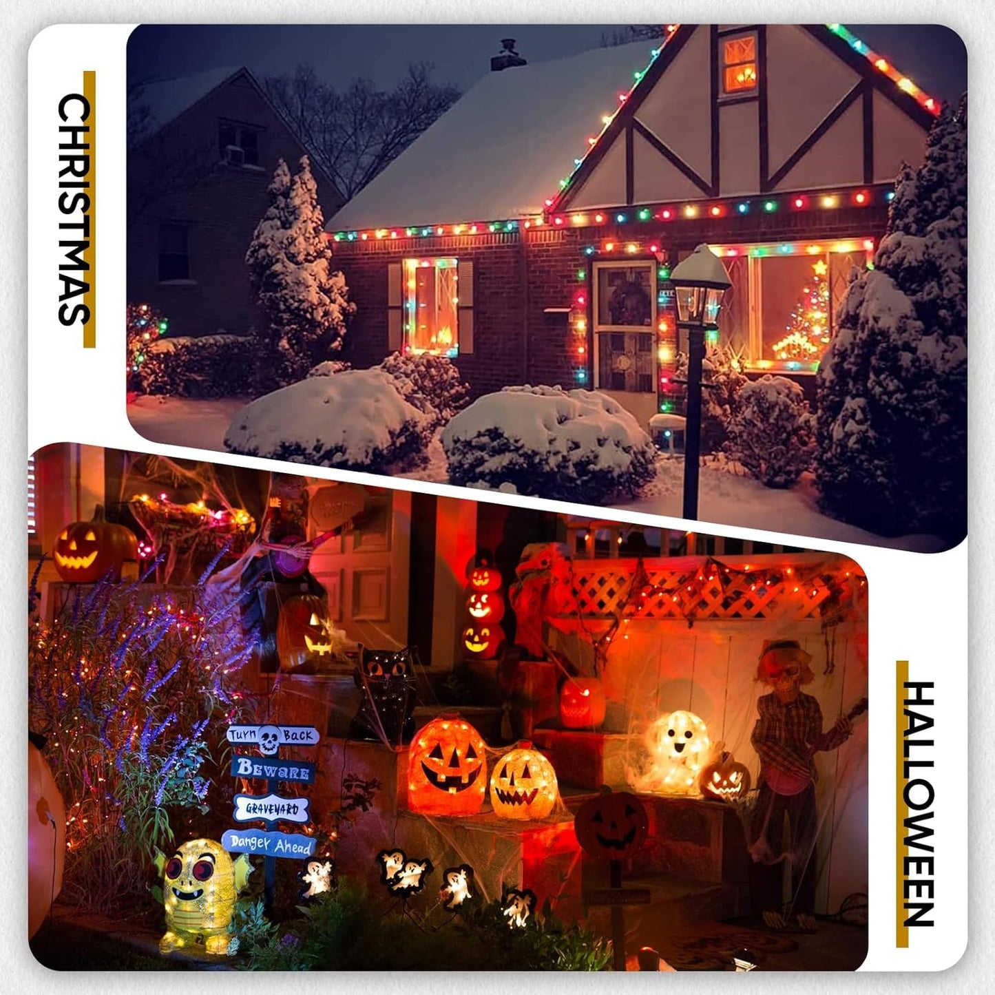 30-Pack Orange Purple String Light Bulbs, S14 LED Replacement Bulbs for Outdoor String Lights, Patio Light Bulbs, 1W E26 Base for Halloween Christmas,Holiday Lighting,Home Decor (Orange + Purple)