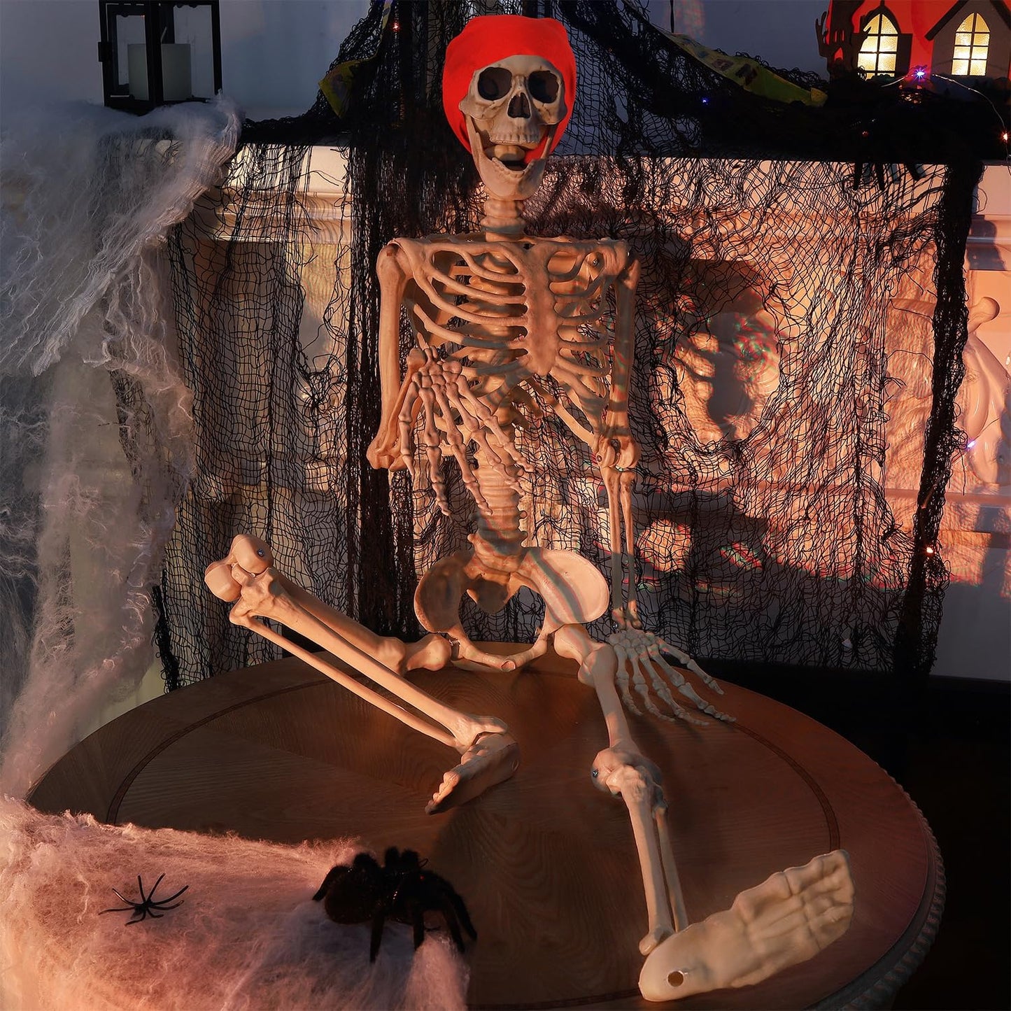 yosager 3ft/90cm Halloween Skeleton, Full Body Skeleton, Life Size Human Bones Pose-N-Stay Realistic with Adjustable Joints, Pose Skeleton Prop, Haunted House Decor