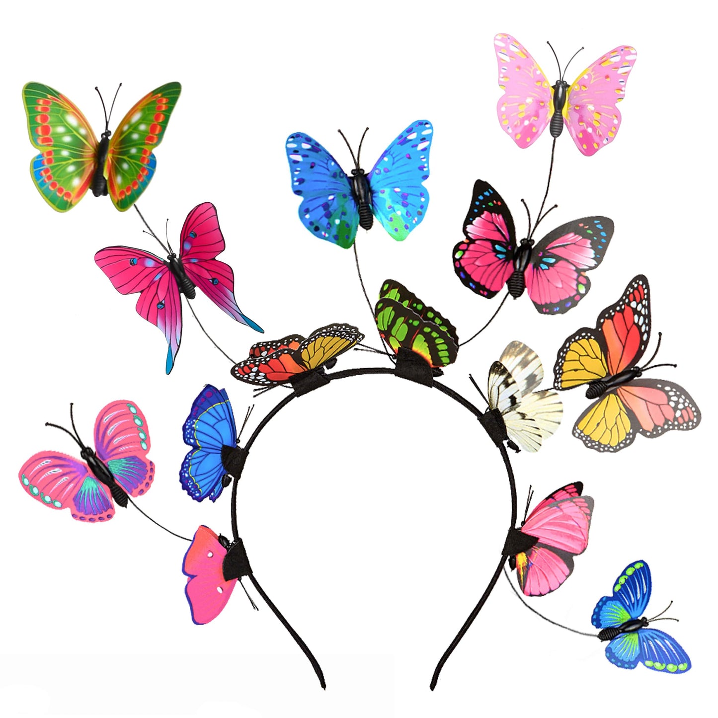 Zivyes Butterfly Headbands Fascinator Hats Butterfly Costume Monarch Tea Party Headpiece Halloween Accessories for Women