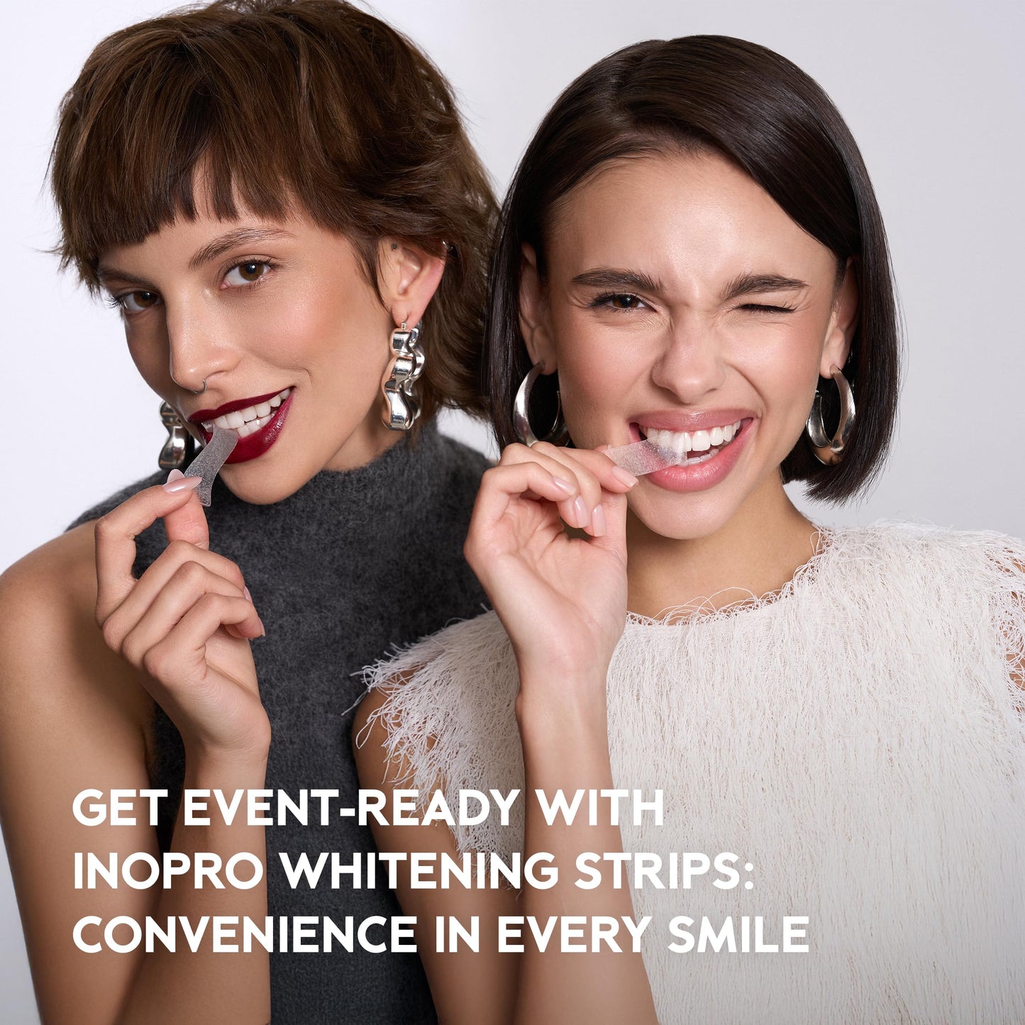 InoPro Natural Teeth Whitening Strips Kit 14 Treatments - Sensitive Teeth Whitener, Peroxide Free, Enamel Safe White Strips - Instant Teeth Whitening Without The Harm (28 Strips)