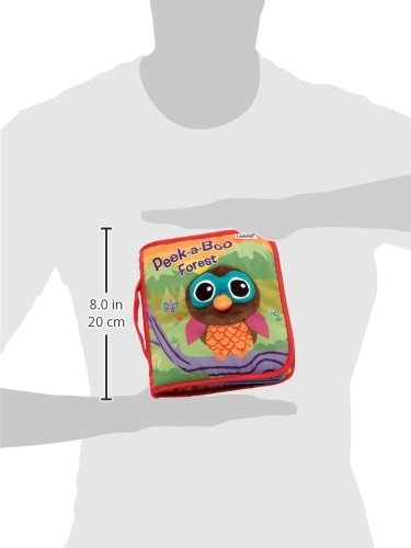 Lamaze Peek-A-Boo Forest Soft Baby Book - Clip-On Cloth Book - Washable Crinkling Fabric Pages for Sensory Play - Teething and Learning Toys for Babies - 6 Months and Up