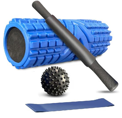 IRoller Foam Roller Patented Multi Phase Roller, 5 Year Warranty Firm High Density EVA Foam 6x13, Myofascial Release, Deep Muscle and Spinal Stabilization,Relieve Muscle Tensions (Blue, 6x13)