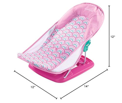 Ingenuity Deluxe Baby Bath Seat, Adjustable Support for Sink or Bathtub, Includes 3 Reclining Positions - Bubble Waves