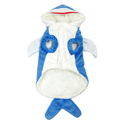 Yoption Puppy Dog Cat Shark Costumes, Funny Pet Halloween Christmas Cosplay Dress, Pet Hoodie Warm Outfits Clothes (M)