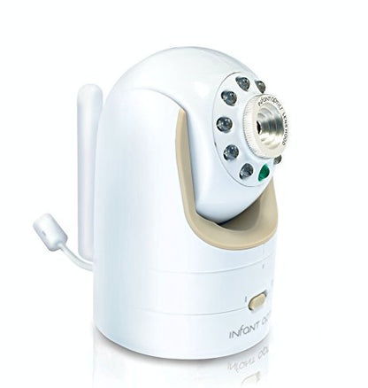 Infant Optics DXR-8 480p Video Baby Monitor, Non-WiFi Hack-Proof FHSS Connection, Interchangeable Lenses, Pan Tilt Zoom, LED Sound Bar, Night Vision, and Two-way Talk, low battery