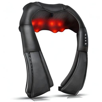 iKristin Neck Massager with Heat, Shiatsu Massager for Neck, Back, Shoulder, Foot and Leg, Deep Tissue 3D Kneading Massage for Relax Muscles at Home and Offie,Back Massagers for Women and Men