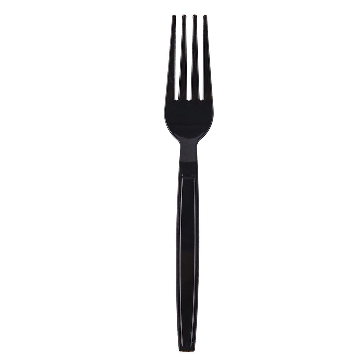 Laojbaba Plastic Fork Disposable Individually Packaged Forks Black 7-Inch Commercial Take Away Fork,Super Hard Mass Heavy Individually Wrapped Fork 100 PCS