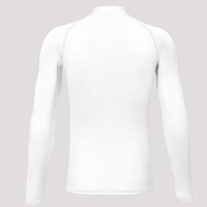 Youth Boys' Girls' Thermal Mock Compression Shirt Long Sleeve Turtle Neck Top Fleece Lined Base Layer Athletic Football Undershirt White M