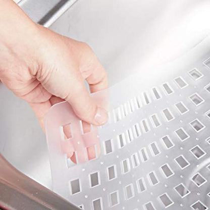 InterDesign Basic Dish Drainer, Medium Sink Accessories That Protect and Add Functionality, Made of PVC Plastic, Clear
