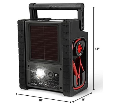 2000A Peak Car Battery Jump Starter with Air Compressor Tire Inflator, All in One Heavy Duty 12V Battery Jumper Box Car Start Booster Up to 10L Gas/8L Diesel Engines with 400W AC Inverter, LED Light