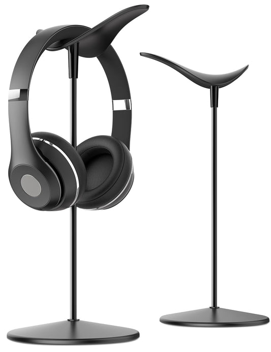 Lamicall Headphone Stand, Desktop Headset Holder - Desk Earphone Stand, for All Headsets Such as Airpods Max, HyperX Gaming Headphones, Beats/Sennheiser Music Headphones - Black