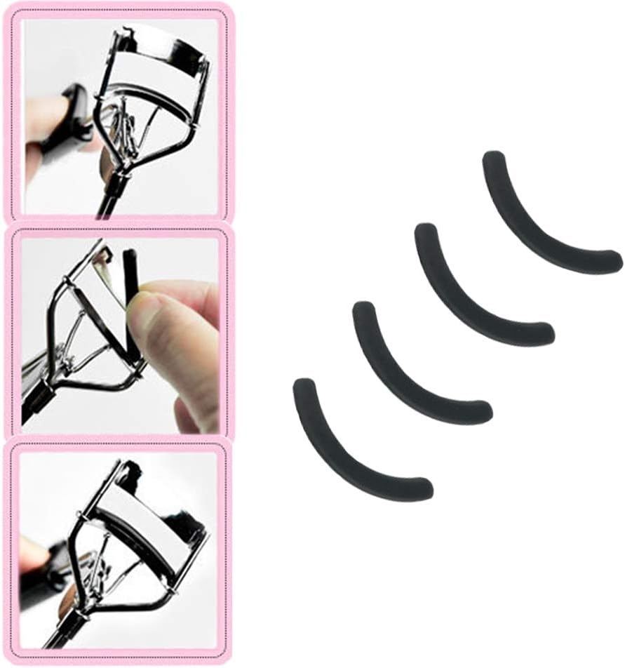 20pcs Universal Soft Silicone Eyelash Curler Replacement Pads Refill Pads for Eyelash Curler - Black
