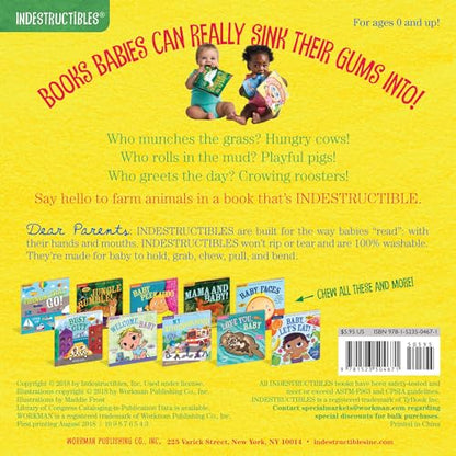 Indestructibles: Hello, Farm!: Chew Proof · Rip Proof · Nontoxic · 100% Washable (Book for Babies, Newborn Books, Safe to Chew)