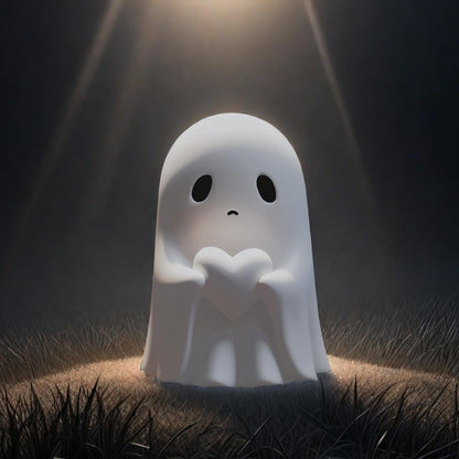 ZUZIF Halloween Ghost Figurine - Spooky Resin Statue, Cute Finger Ghost Ornaments, Perfect for Indoor & Porch Decor (C)