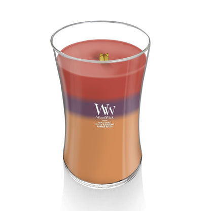 WoodWick Large Hourglass Candle Autumn Harvest Trilogy 21.5 oz