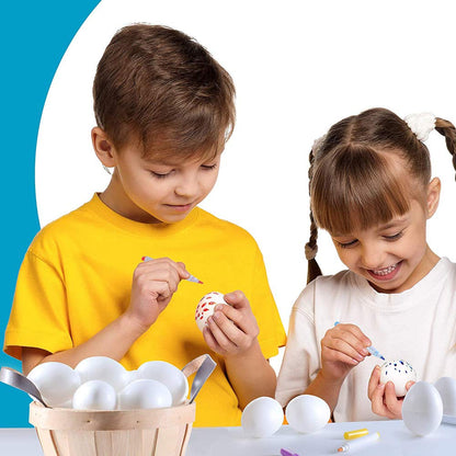 YTYKINOY 30pcs 2-3/8" Blank White Plastic DIY Easter Eggs