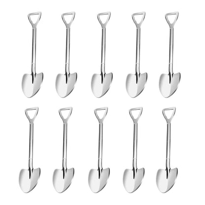 20 Pack Shovel Shape Demitasse Espresso Mini Coffee Spoons, 4.7 Inches Stainless Steel, Small for Dessert, Tea, Appetizer, Party Supplies