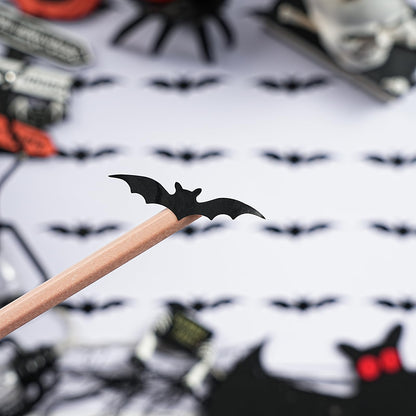 WRAPAHOLIC Halloween Bats Stickers Roll - Tiny Black Bat Design, 1.6 x 0.8 Inch, 500 Total Labels, Perfect for Gift Wrap & Shipping, Halloween, Kids Treat Bags, Outdoor Use