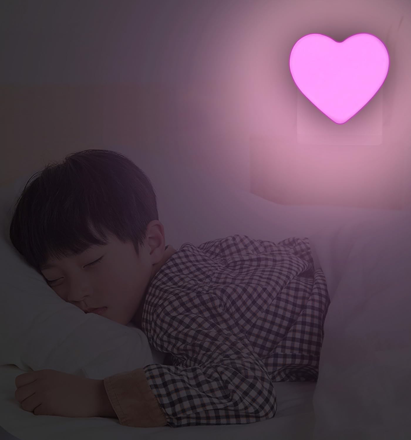 INZU Night Lights Plug into Wall, LED Night Light for Kids, Cute Nightlight with Auto Dusk to Dawn Sensor, LED Nightlight with Soft Warm Light for Bedroom, Nursery, Bathroom, Hallway (Pink)