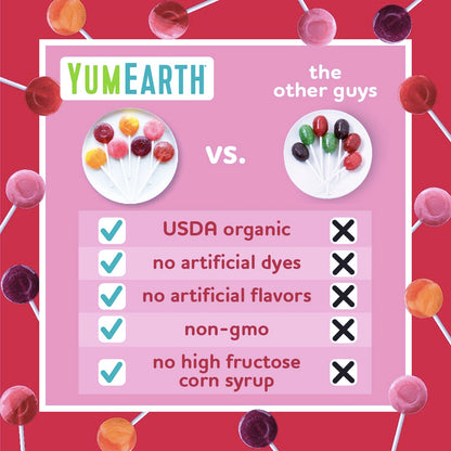 YumEarth Organic Pops Variety Pack, 250 Fruit Flavored Favorites Lollipops, Allergy Friendly, Gluten Free, Non-GMO, Vegan, No Artificial Flavors or Dyes