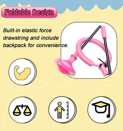 ILNCLUY Foldable Ankle Skip Ball Flashing Jumping Ring Colorful Sports Swing Ball, Fitness Fat Burning Jump Rope Game for Boy and Girl (Pink)