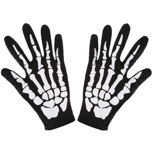 XUECHEN Halloween Skeleton Gloves,Unisex Skull Full Finger Gloves,for Costume Cosplay Men Women Accessories