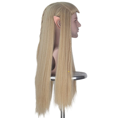 Yan Dream Men Braids Prestyled Wigs Long Straight Elf Wig Ash Blonde Cosplay Costume Halloween Parties Anime Wig