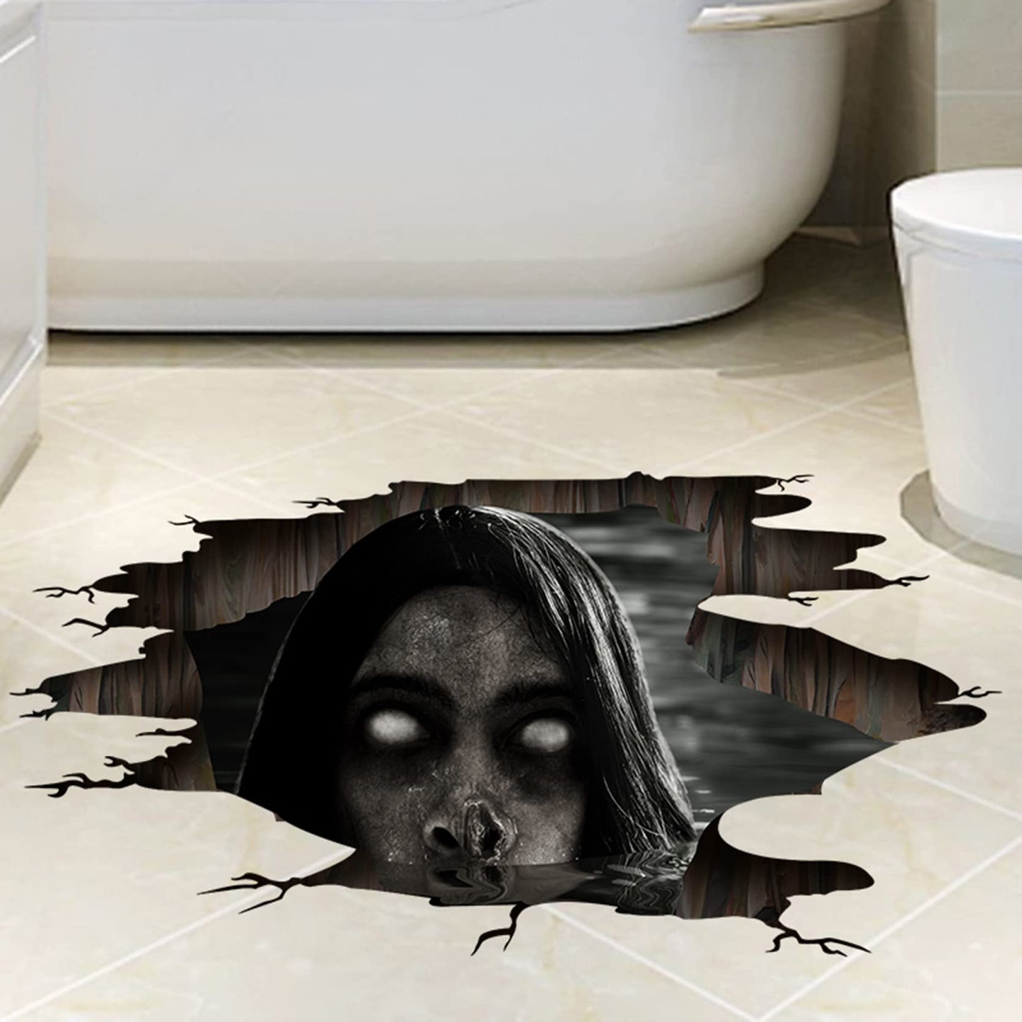 3D Wall Stickers, Removable Wall Decals - Scary Halloween Decor for Bedroom & Windows - 17