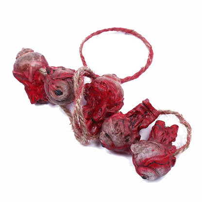 XONOR Halloween Fake Bloody Severed Hands Feet Broken Body Parts for Haunted House Halloween Zombie Party Decorations (6 Pcs)