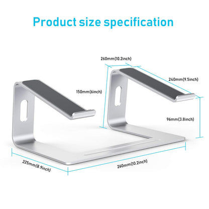 Laptop Stand for Desk, Detachable Laptop Riser Notebook Holder Stand Ergonomic Aluminum Laptop Mount Computer Stand, Compatible with MacBook Air Pro, Dell XPS, Lenovo More 10-18" Laptops