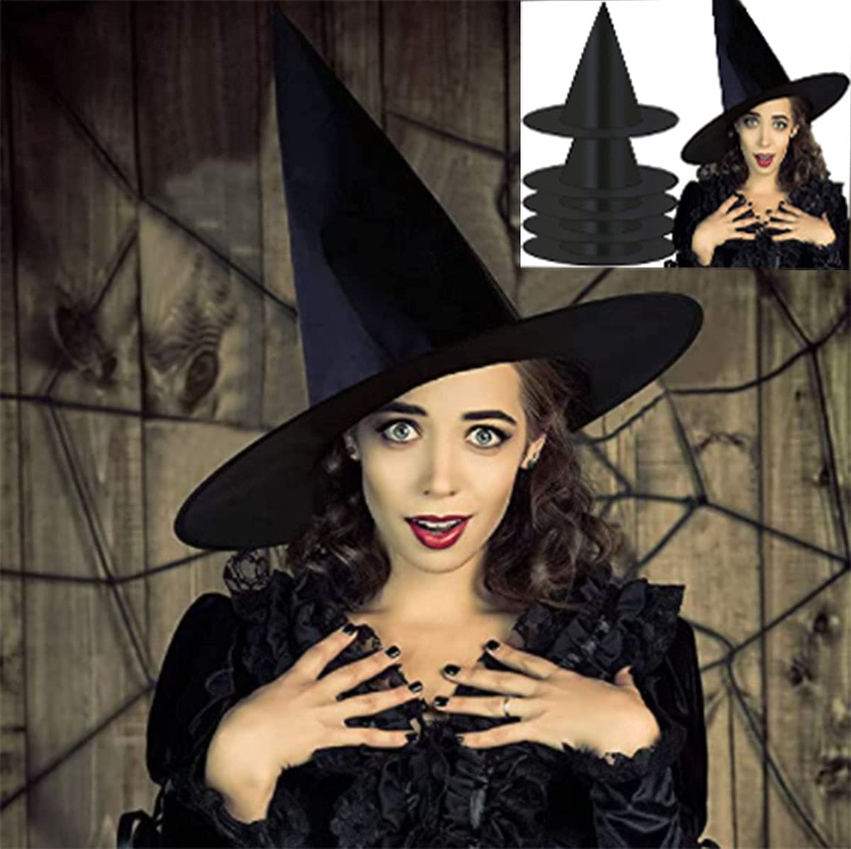 zengxiaoyun 5Pcs Witches Hat,Halloween Witches Hats Decor,For Decoration Of Large Halloween Party Supplies