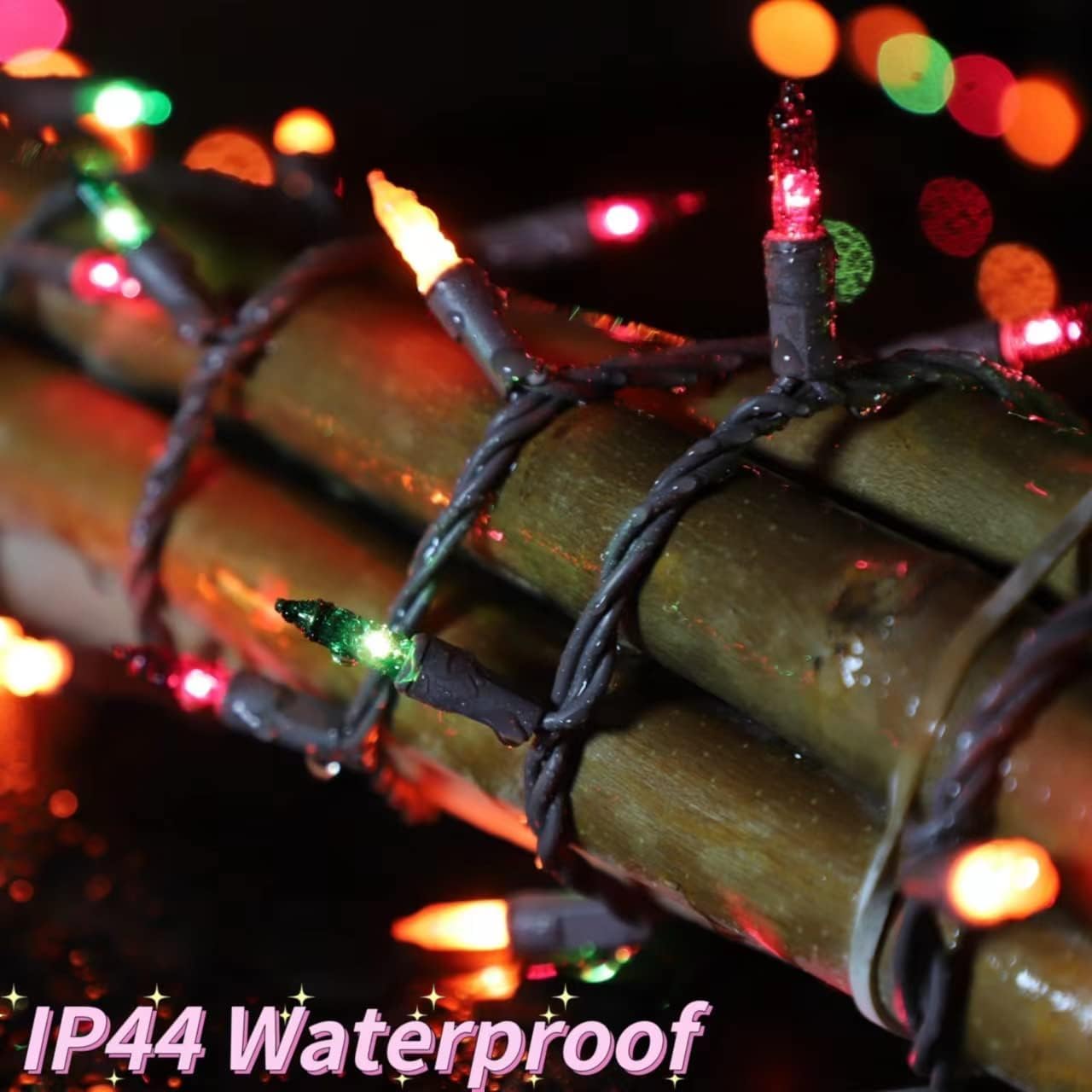 LAMPHOME Halloween String Lights - 20ft 100 Incandescent Orange Purple Green Mini Bulbs Lights, Halloween Lighting Decor for Outdoor&Indoor Use, Fairy Garden, Yard, Home, Party, Holiday Decoration